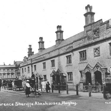 Rugby.  Lawrence Sheriff Almshouses