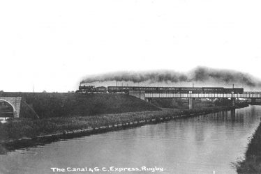 Rugby.  Oxford Canal and express train