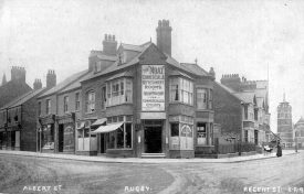 Corner of Albert Street and Regent Place, Rugby.  The 