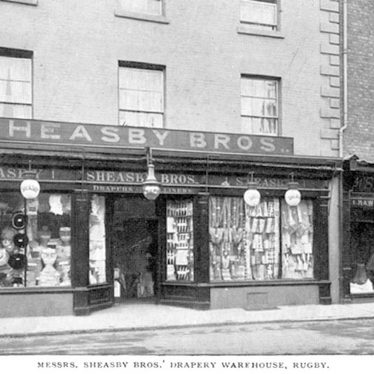 Rugby.  Sheasby Bros, drapery warehouse