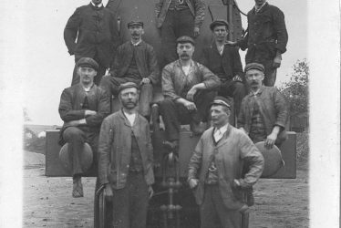 Rugby.  Railwaymen and engine