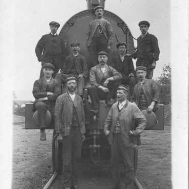 Rugby.  Railwaymen and engine