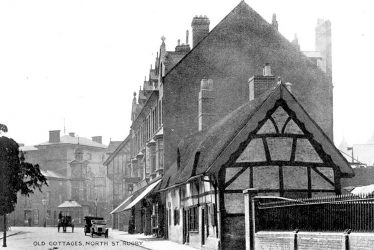 Rugby.  North Street, old cottages