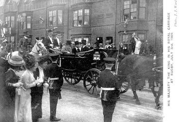 Rugby.  Royal visit by King Edward Vll