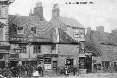 Rugby.  Market Place, Old Crown Inn
