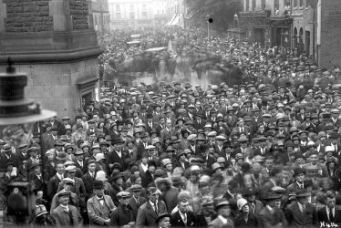 Rugby.  Election crowd