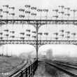 Rugby.  Railway Station, signal gantry