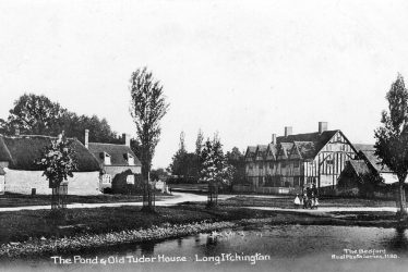 Long Itchington.  Pond and Tudor House
