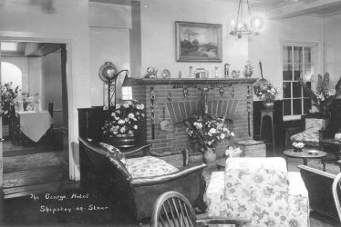 Shipston on Stour.  Interior of George Hotel lounge