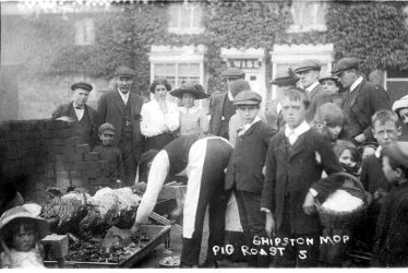 Shipston on Stour.  Mop pig roast