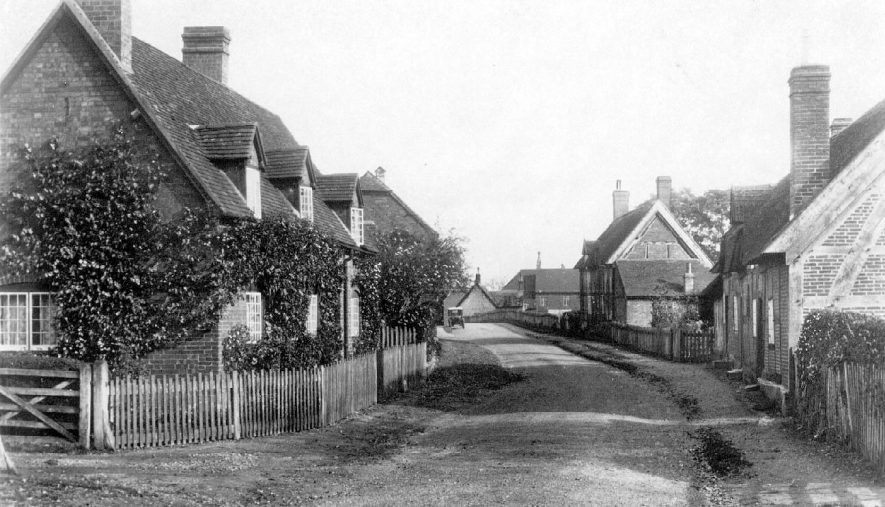 Cottages in Vicarage Road, Stoneleigh.  1920s |  IMAGE LOCATION: (Warwickshire County Record Office)