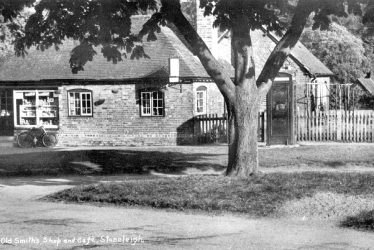 Stoneleigh.  Old Smith's shop and café