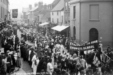 Stratford upon Avon.  Procession of children