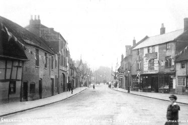 Stratford upon Avon.  Greenhill Street, decorated