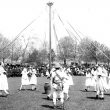 Stratford upon Avon.  Maypole dancing