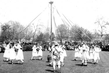 Stratford upon Avon.  Maypole dancing