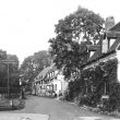 Shottery.  Thatched and timbered cottages