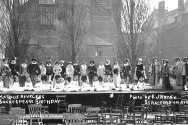 Stratford upon Avon.  Masque revellers