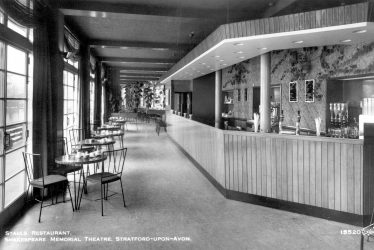 Stratford upon Avon.  Memorial Theatre, restaurant
