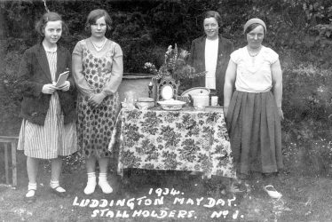 Luddington.  May Day, stall holders