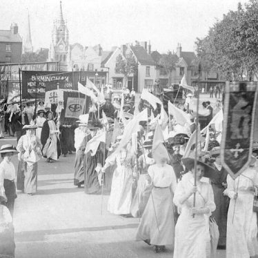 Stratford upon Avon.  Suffragette March