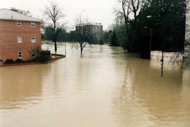 Leamington Spa.  Dormer Place, floods