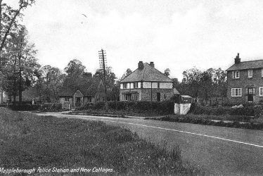 Mappleborough Green.  Police Station and New Cottages