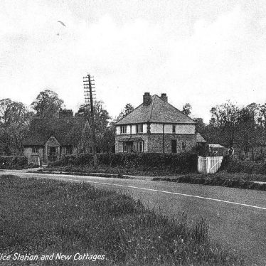 Mappleborough Green.  Police Station and New Cottages
