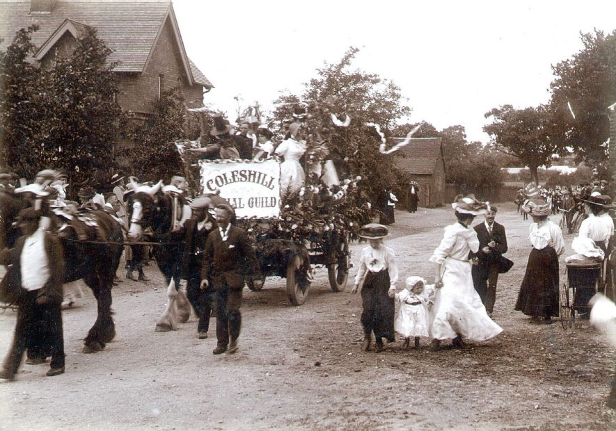 George V coronation celebration procession, Coleshill.  1910 |  IMAGE LOCATION: (Coleshill Library)