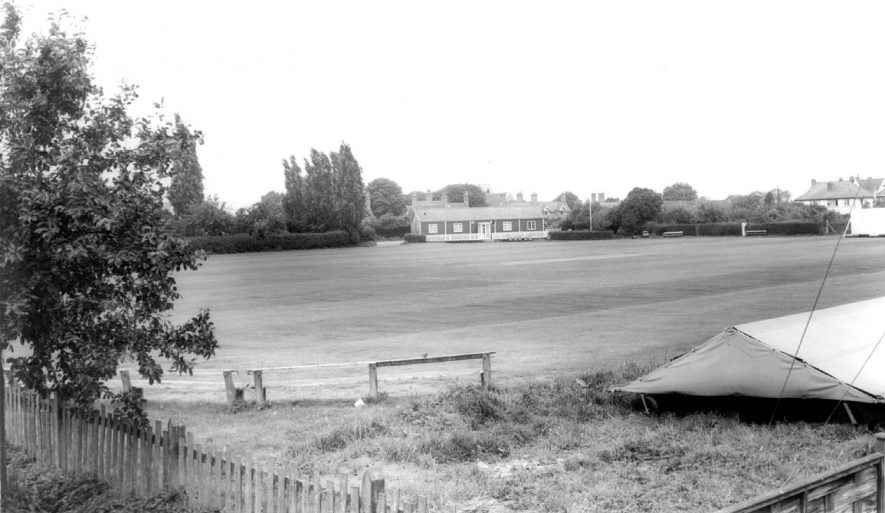 The cricket field and pavilion, Water Orton.  1950s |  IMAGE LOCATION: (Coleshill Library)