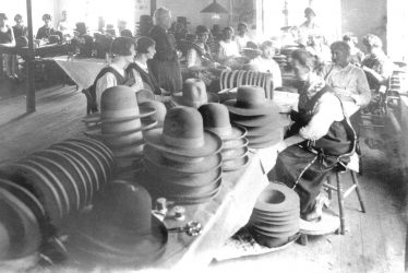 Atherstone.  Hatton's hat factory, trimming department