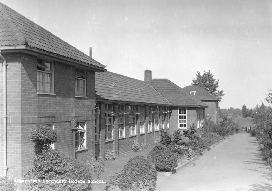 Part of school building, Secondary Modern School, Atherstone.  1960s |  IMAGE LOCATION: (Atherstone Library)