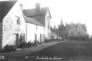 Newbold on Stour.  Cottages and school