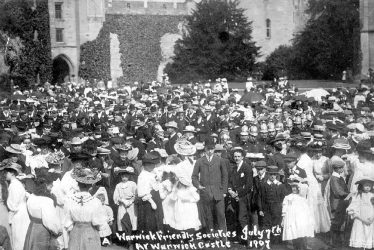 Warwick.  Castle, Warwickshire friendly societies