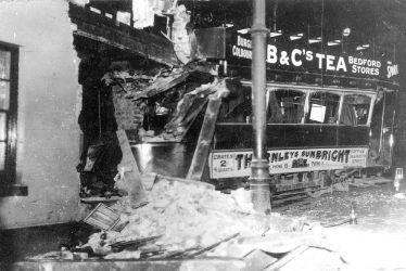 Warwick.  Castle Hill, tram accident