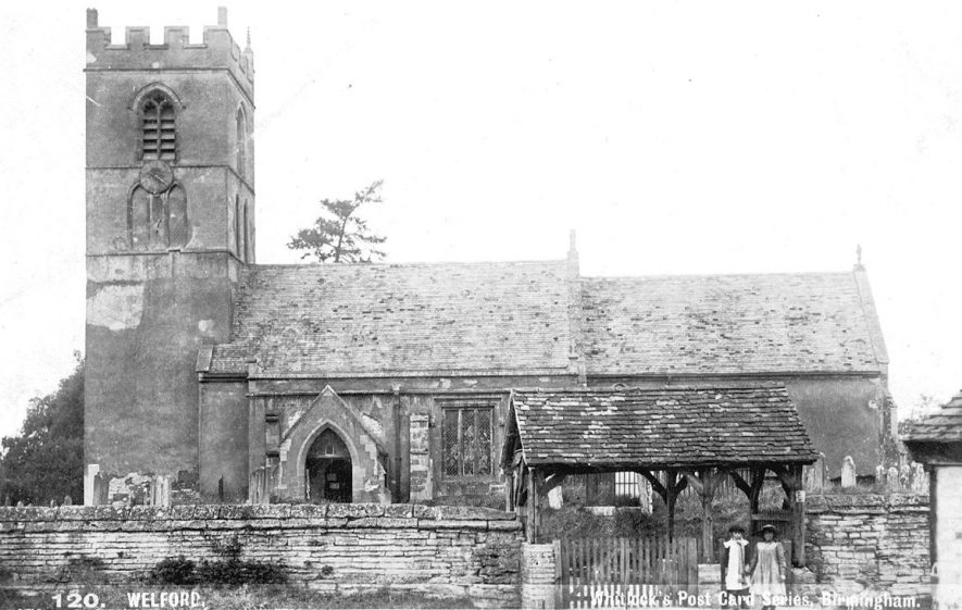 St Peter's church, Welford on Avon.  1900s |  IMAGE LOCATION: (Warwickshire County Record Office)