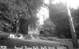 The folly and Roman bath house in Bath House wood at Walton.  1920s |  IMAGE LOCATION: (Warwickshire County Record Office)