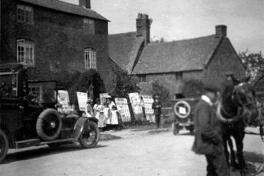 Warwickshire.  Electioneering in a village