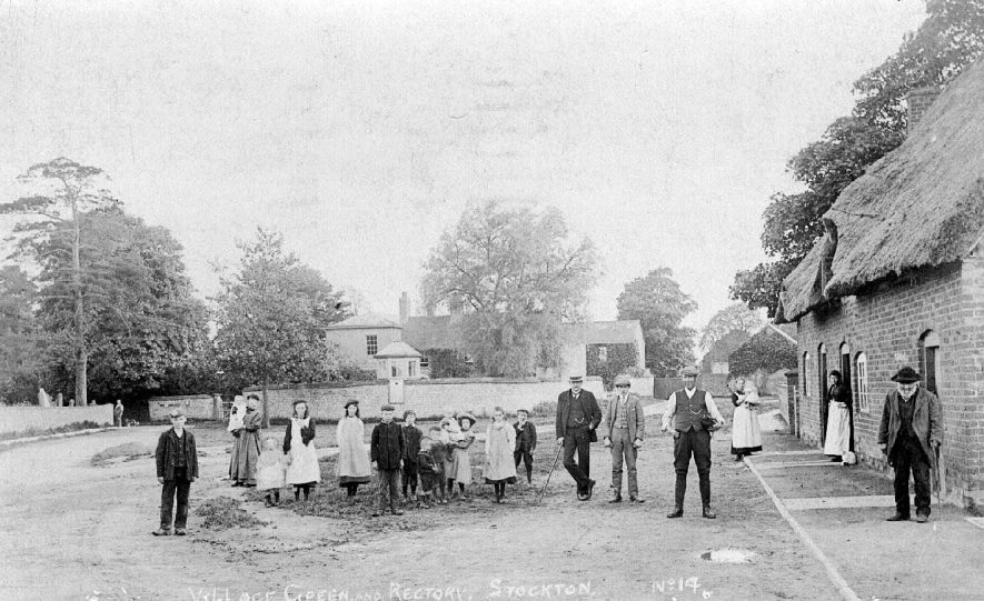 Stockton. Village green and rectory Our Warwickshire