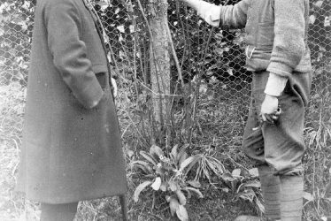 Wolverton.  Rector in his garden