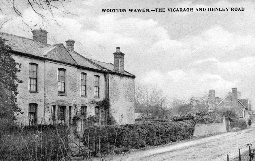 The Vicarage and Henley Road, Wootton Wawen.  1900s |  IMAGE LOCATION: (Warwickshire County Record Office)