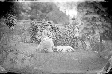 Nuneaton.  Lady with dogs