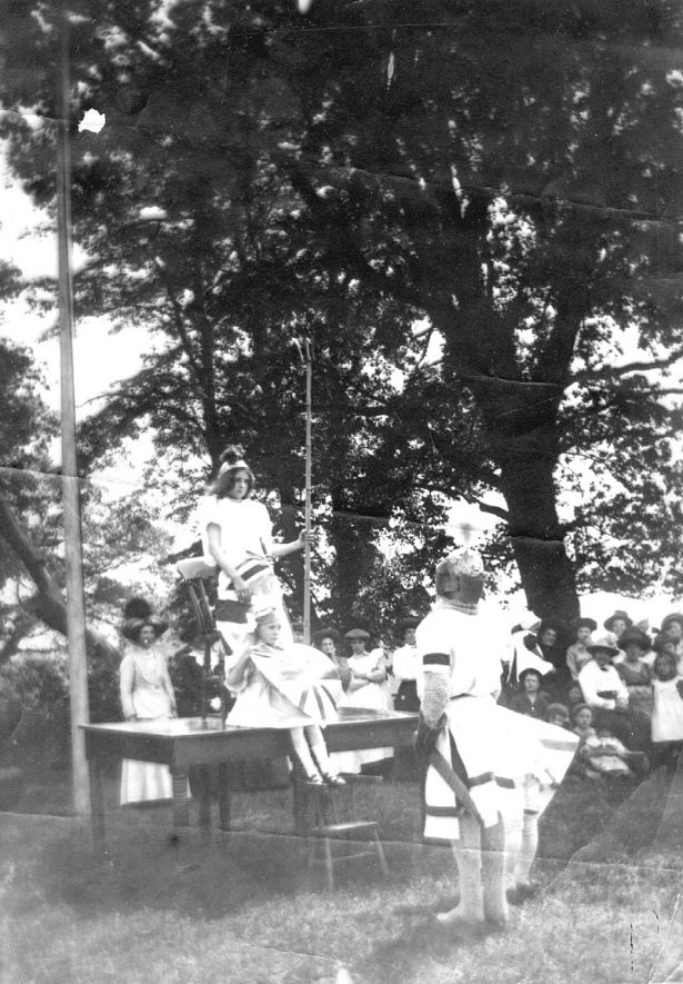 Arley children performing on Empire Day.  1914 |  IMAGE LOCATION: (Warwickshire County Record Office)