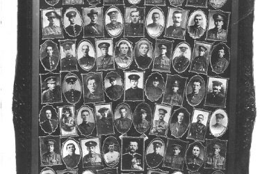 Atherstone.  Memorial portraits