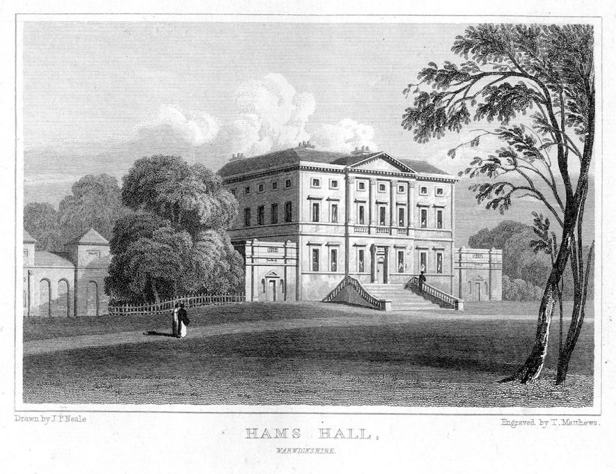 Hams Hall, Lea Marston.  1800s |  IMAGE LOCATION: (Warwickshire County Record Office)