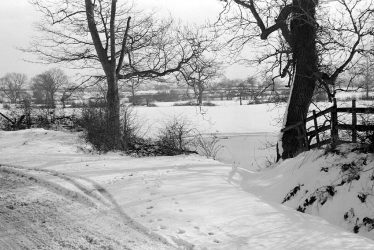 Nuneaton.  Gipsy Lane, under snow