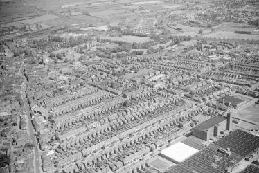 Nuneaton.  Aerial view of the town centre