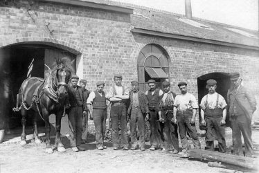 Nuneaton.  Workers at Stanley's Pit, Nuneaton Colliery