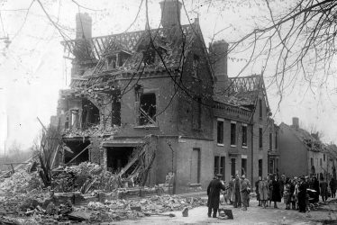Nuneaton.  Church Street, bomb damage