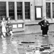 Nuneaton.  Market Place, during floods